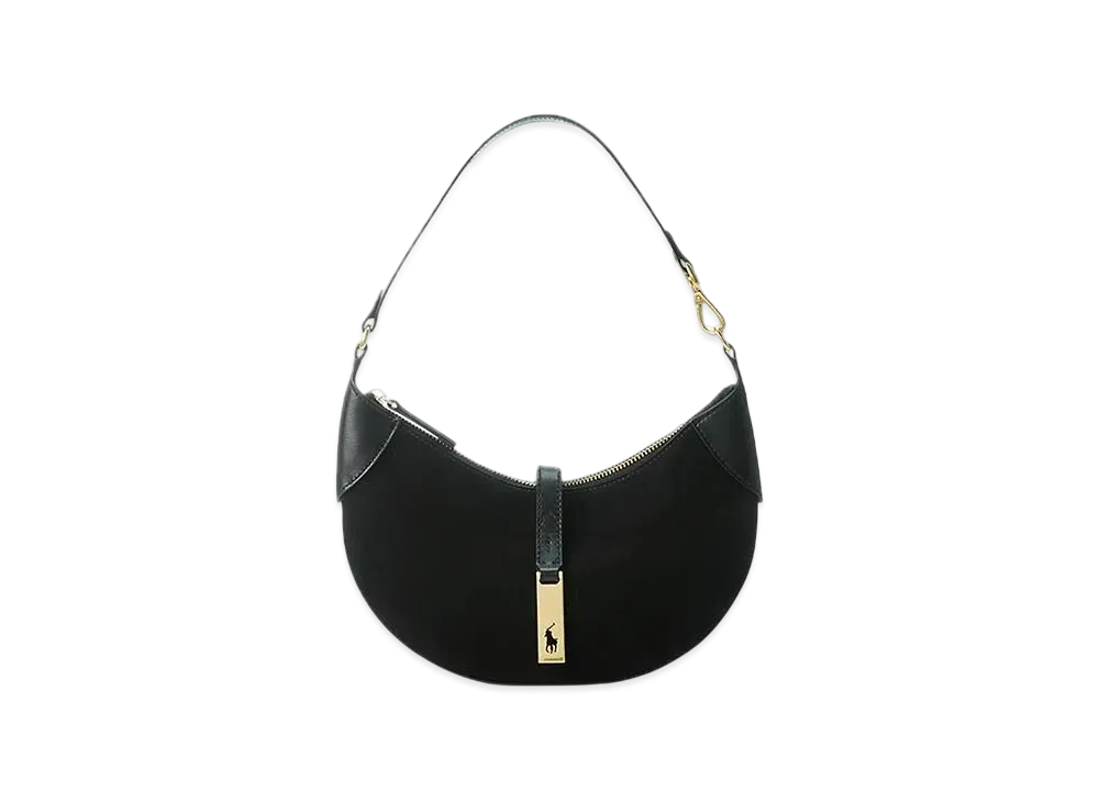 Polo Ralph Lauren Polo ID Suede Mini Shoulder Bag "Black"