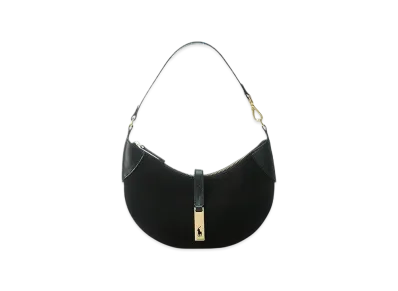 Polo Ralph Lauren Polo ID Suede Mini Shoulder Bag "Black"