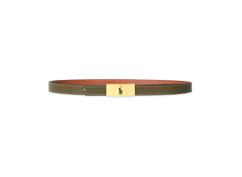 Polo Ralph Lauren Polo ID Reversible Vachetta Leather Belt "Multi"