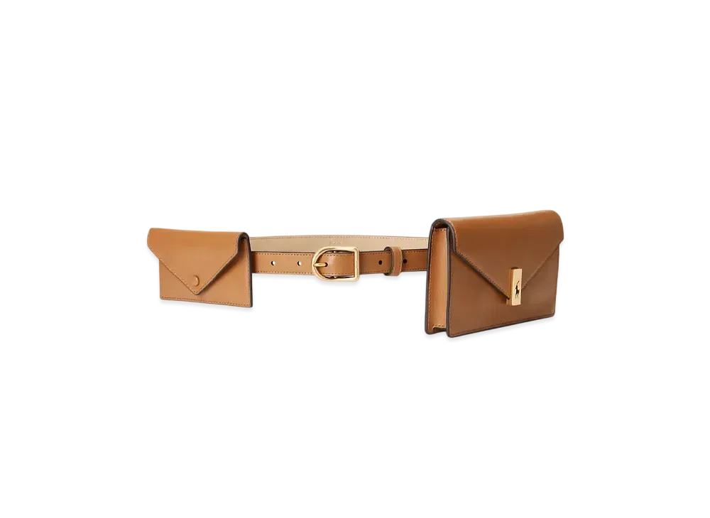 Polo Ralph Lauren Polo ID Leather Wallet Belt "Brown"