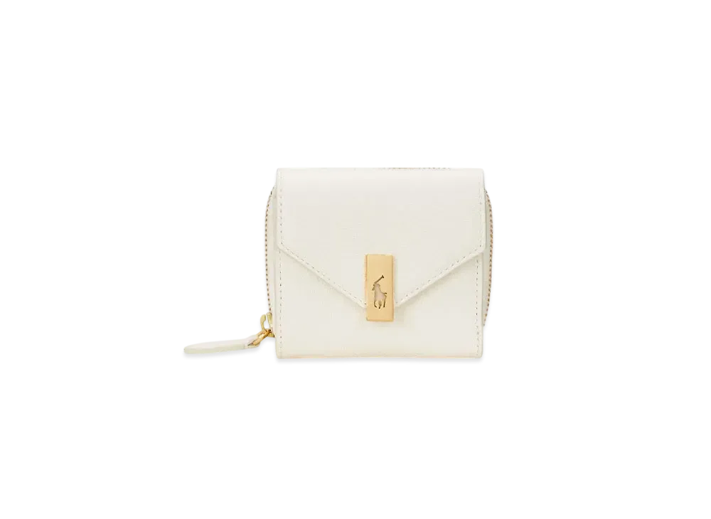 Polo Ralph Lauren Polo ID Leather Compact Wallet "White"