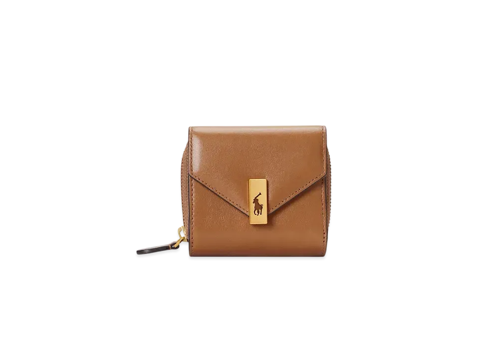Polo Ralph Lauren Polo ID Leather Compact Wallet "Brown"