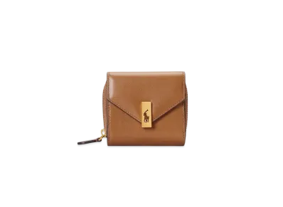 Polo Ralph Lauren Polo ID Leather Compact Wallet "Brown"