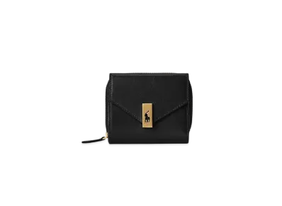 Polo Ralph Lauren Polo ID Leather Compact Wallet "Black"