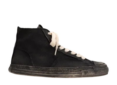 Maison MIHARA YASUHIRO PAST Sole Over-dyed Canvas High-top Sneaker "Black"
