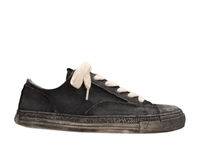 Maison MIHARA YASUHIRO PAST Sole 6 Hole Over-dyed CV Low-top Sneaker "Black"