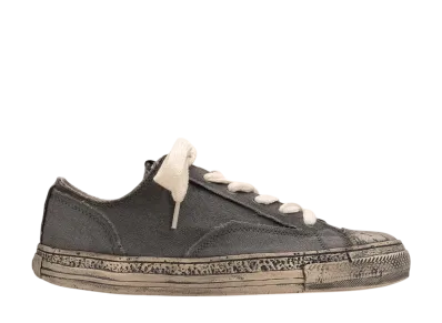 Maison MIHARA YASUHIRO PAST Sole 6 Hole Over-dyed CV Low-top Sneaker "Dark Gray"