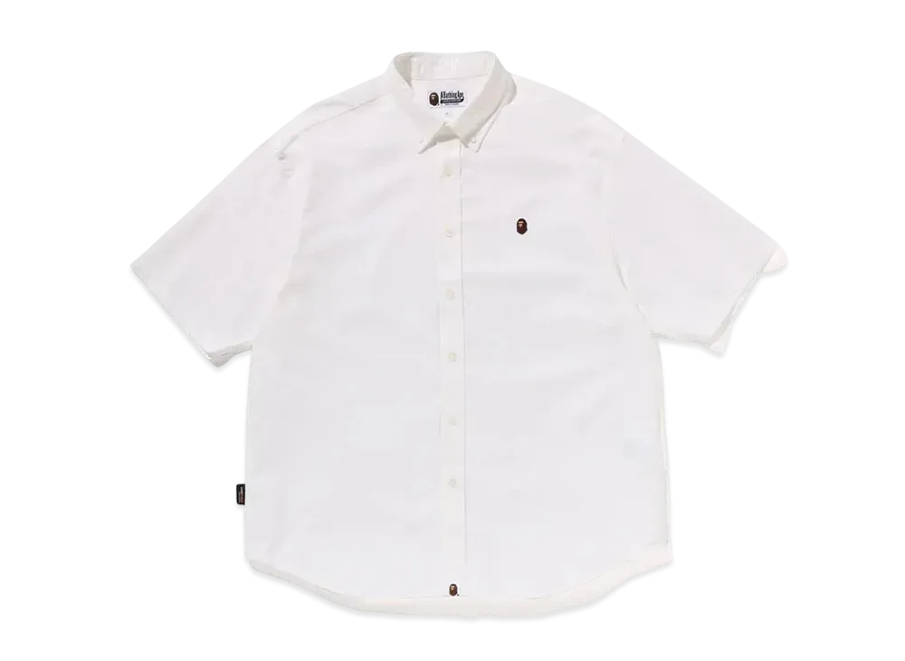 A BATHING APE One Point Oxford SS Shirt "White"