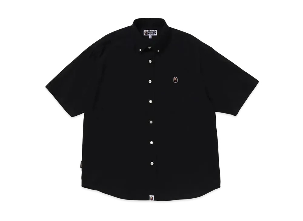 A BATHING APE One Point Oxford SS Shirt "Black"