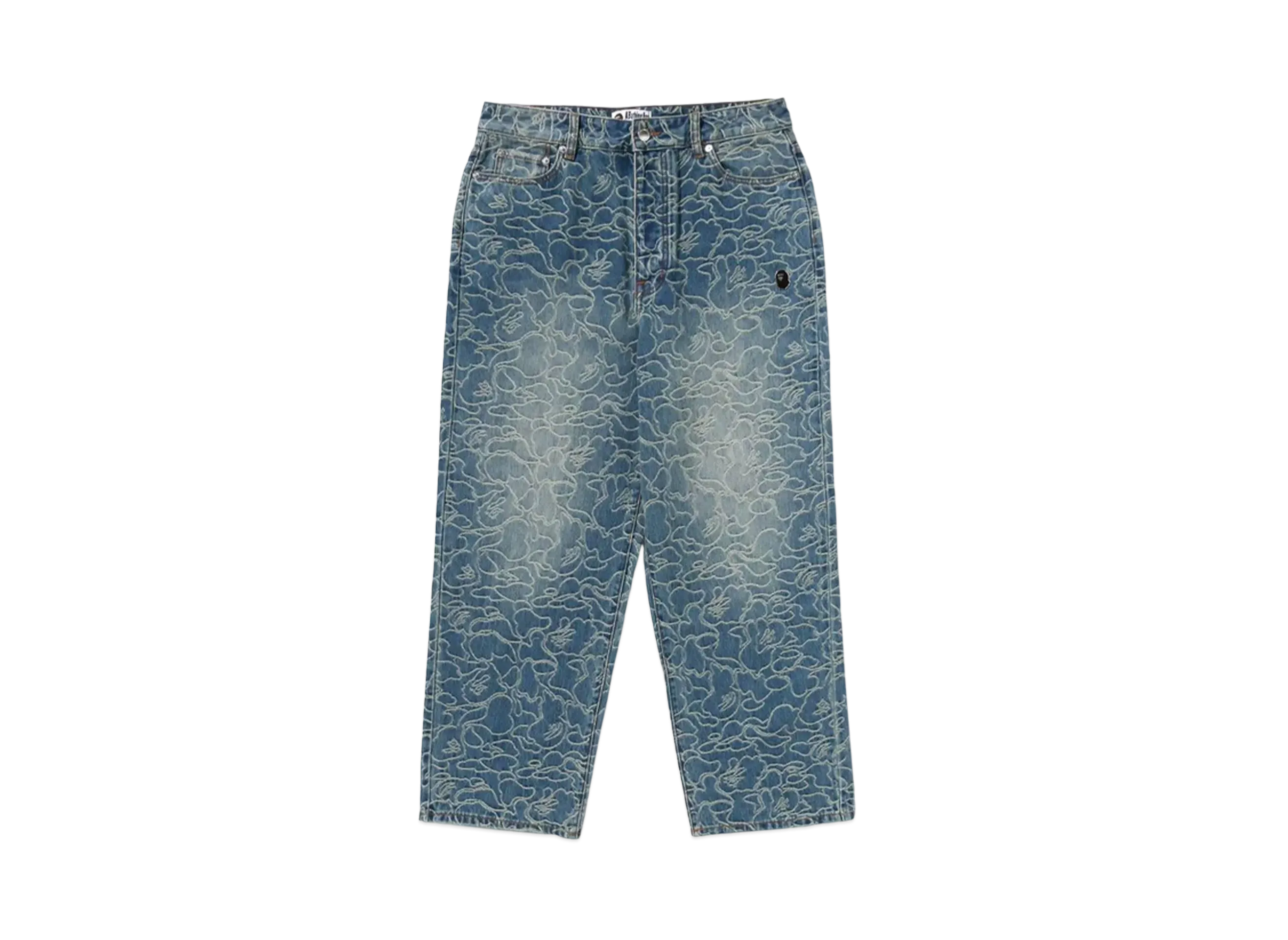A BATHING APE Line Camo Jacquard One Point Relaxed Fit 13OZ Denim