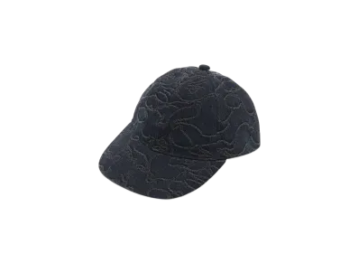 A BATHING APE Line Camo Jacquard Multi Logo Denim Cap "Black"