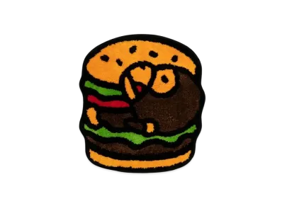 A BATHING APE Baby Milo Hamburger Rug "Brown"