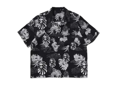 A BATHING APE Bape Black Hawaiian Camp Shirt #1 "Black"