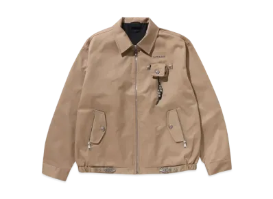 A BATHING APE Bape Black Ornament Airpod Harrington Jacket "Beige"