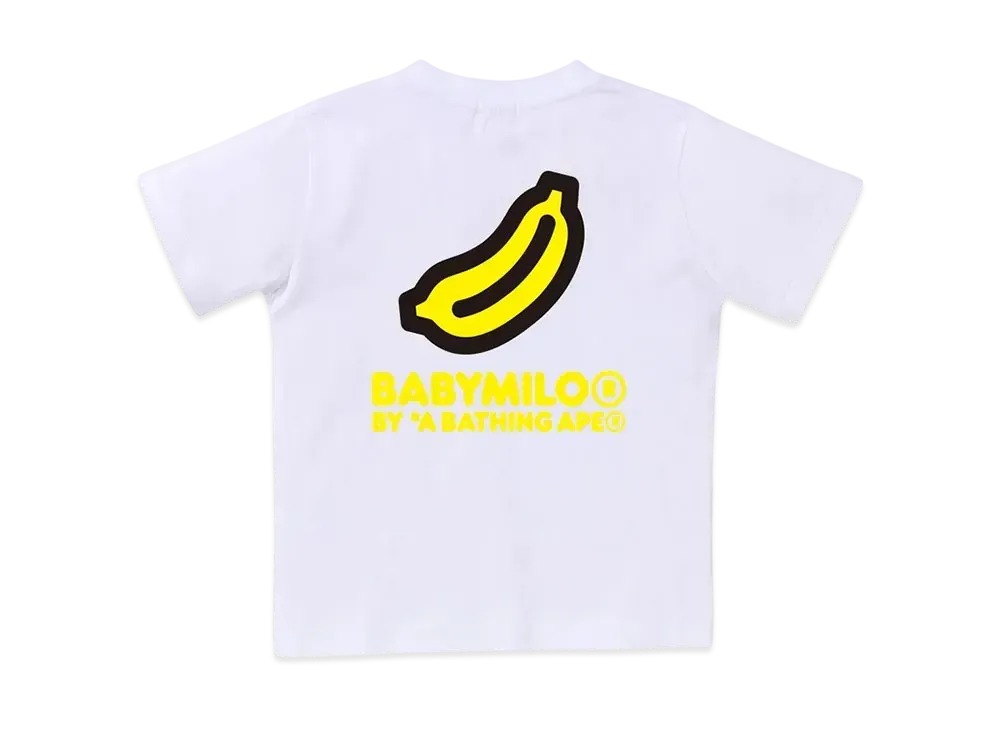 A BATHING APE Back Banana One Point Tee "White"