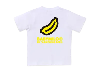A BATHING APE Back Banana One Point Tee "White"