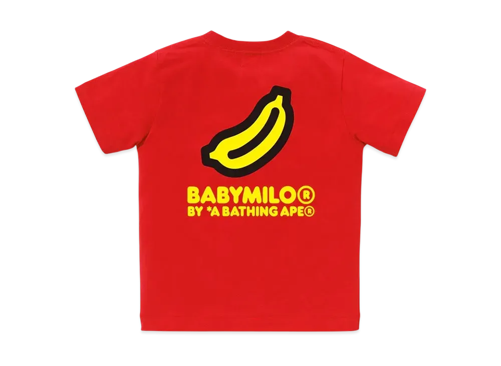 A BATHING APE Back Banana One Point Tee "Red"