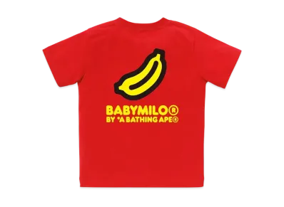 A BATHING APE Back Banana One Point Tee "Red"