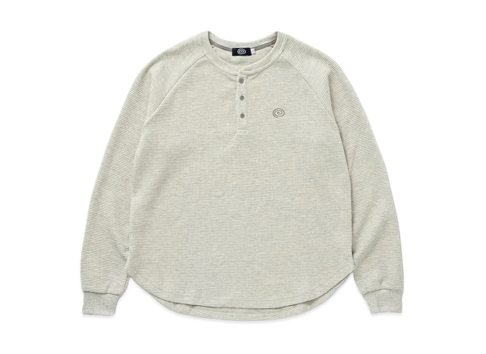 soonerorlater sol Waffle L/S Tee グレー M Waffle L/S Tee | SOL (soonerorlater)