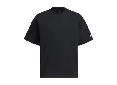 adidas Loose Fit Waffle Fabric Short Sleeve T-shirt "Black"