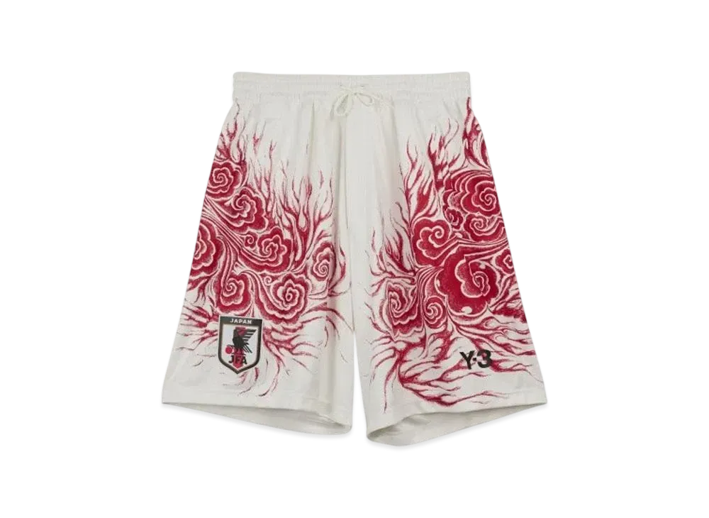 adidas Y-3 JFA Graphic Shorts "Core White/Team Power Red 2"