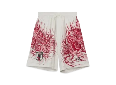 adidas Y-3 JFA Graphic Shorts "Core White/Team Power Red 2"
