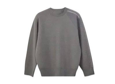 adidas Y-3 Logo Knit Crew Sweatshirt "Solid Grey"