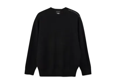 adidas Y-3 Logo Knit Crew Sweatshirt "Black"