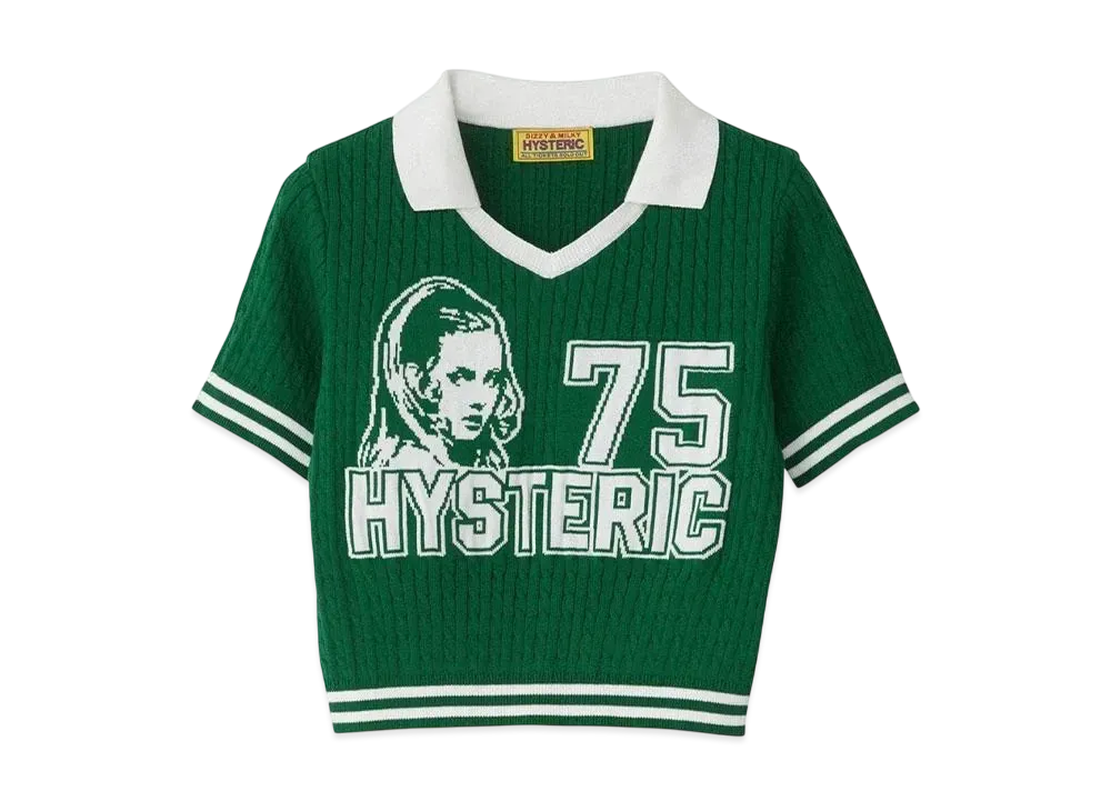 HYSTERIC GLAMOUR Hysteric 75 Jacquard Chibi Shirt "Green"
