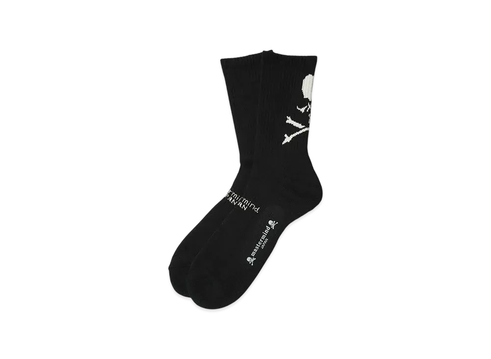 MASTERMIND JAPAN-CREW SOCKS"BLACK"