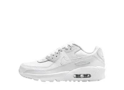 ナイキ GS エアマックス90 LTR "ホワイト/メタリックシルバー/ホワイト/ホワイト" (キッズ)
