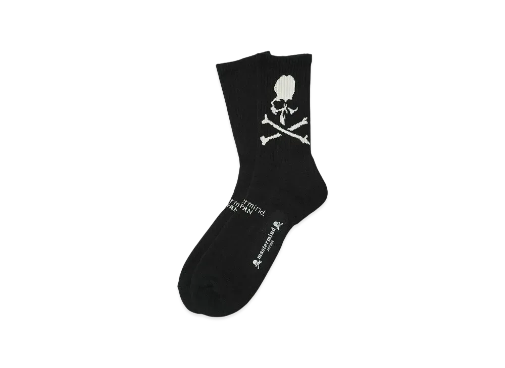 MASTERMIND JAPAN-CREW SOCKS"BLACK"