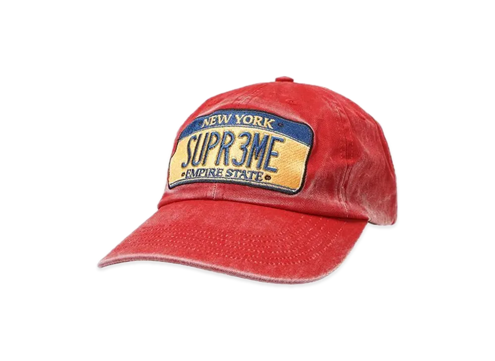 Supreme License Plate 6-Panel "Red"