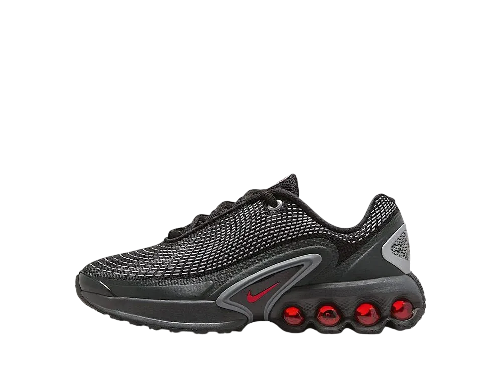 ナイキ GS エアマックスDN "ブラック/ブラック/メタリックシルバー/ユニバーシティレッド" (キッズ)