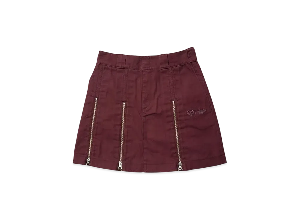 HTH Dickies x HTH Zip mini skirt "BORDEAUX"