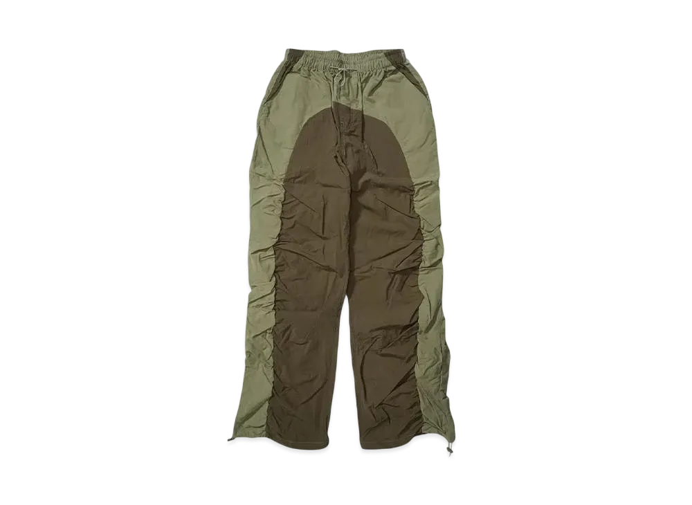 HTH nylon shirring pants "KHAKI"