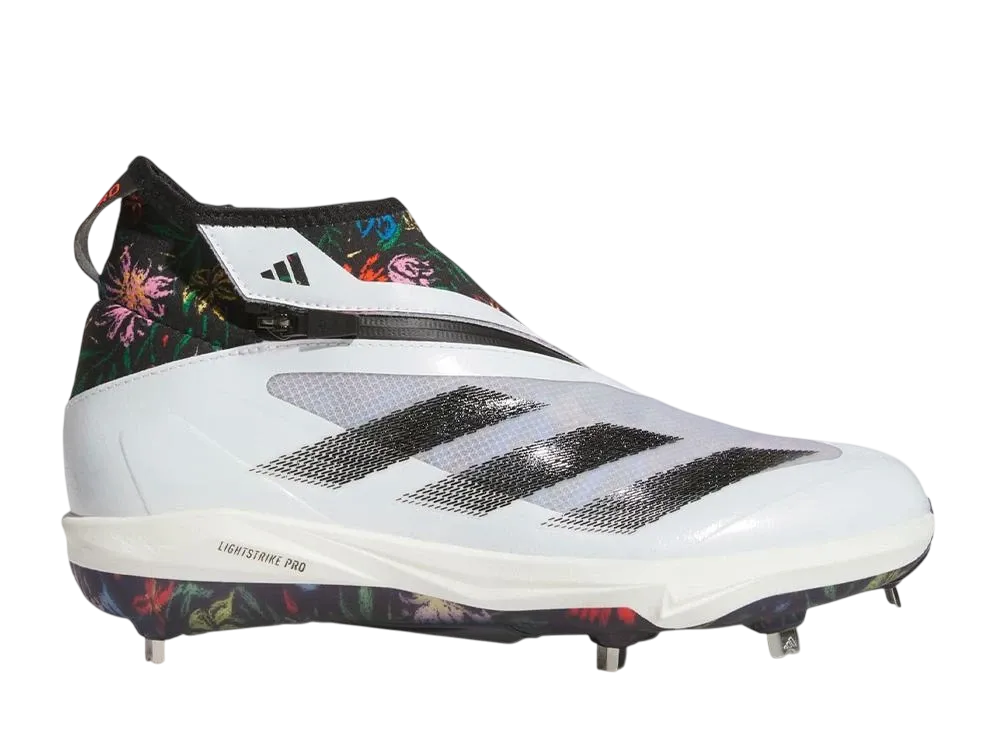 アディダス アディゼロ インパクトプラス フローラル "クラウドホワイト/コアブラック/ブライトブルー"