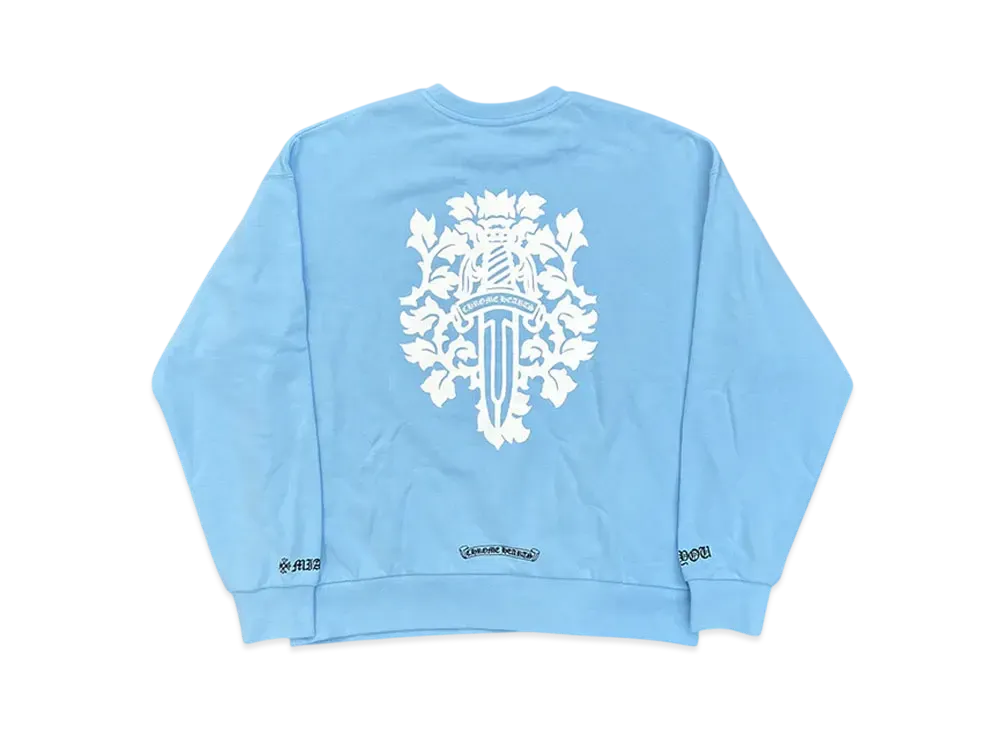 Chrome Hearts Miami Art Basel Exclusive Dagger Crewneck "Baby Blue"