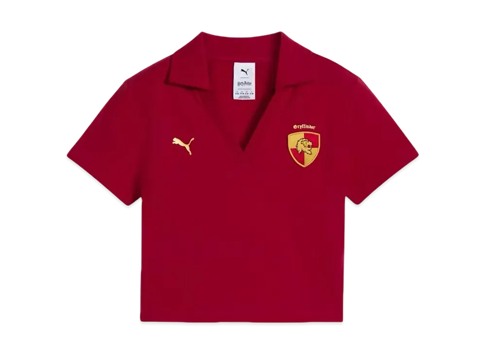 PUMA x Harry Potter Women's Short Sleeve Polo Shirt "Dark Crimson"