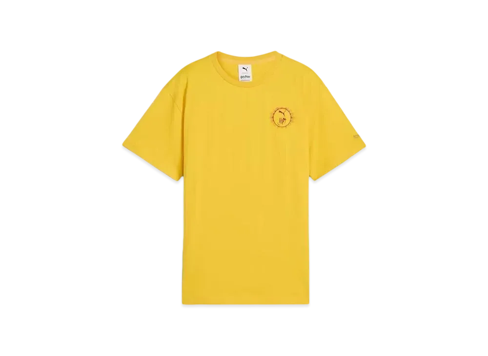 PUMA x Harry Potter Boys Relax Graphic Short Sleeve T-Shirt "Yellow Sizzle"