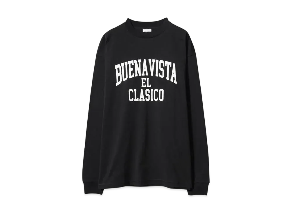 BUENA VISTA BV college logo L/S tee "BLACK"