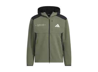 adidas Adaptation Double Knit Hooded Track Jacket "Olive Strata"