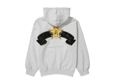 Supreme Crest Zip Up Hooded Sweatshirt "Heather Grey"