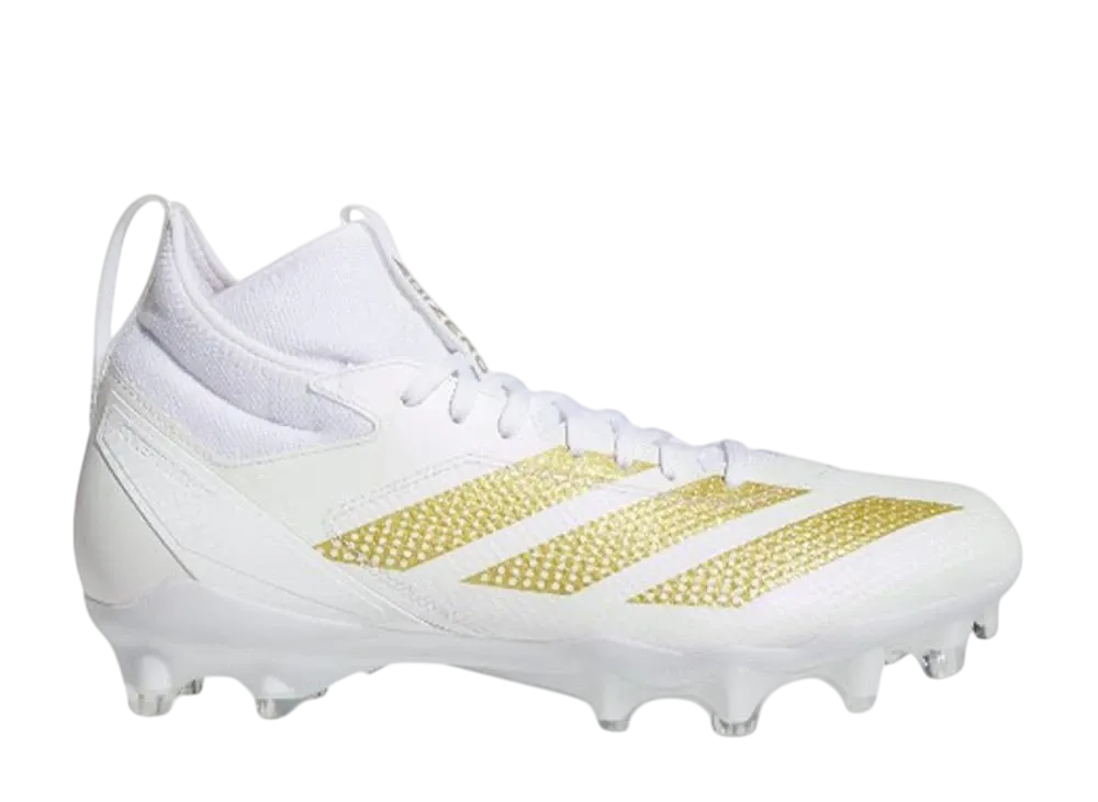 adidas Adizero Impact Football Cleats "Cloud White/Gold Metallic"
