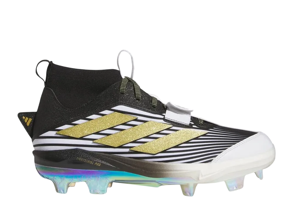 アディダス アディゼロ エッジプラス スパイク "コアブラック/ゴールドメタリック/クラウドホワイト"