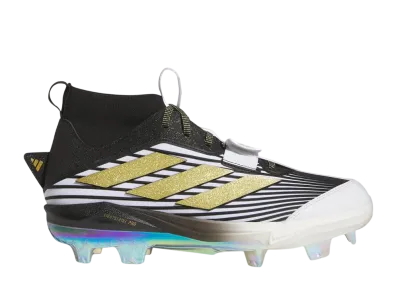 adidas Adizero Edge+ Cleats "Core Black/Gold Metallic/Cloud White"