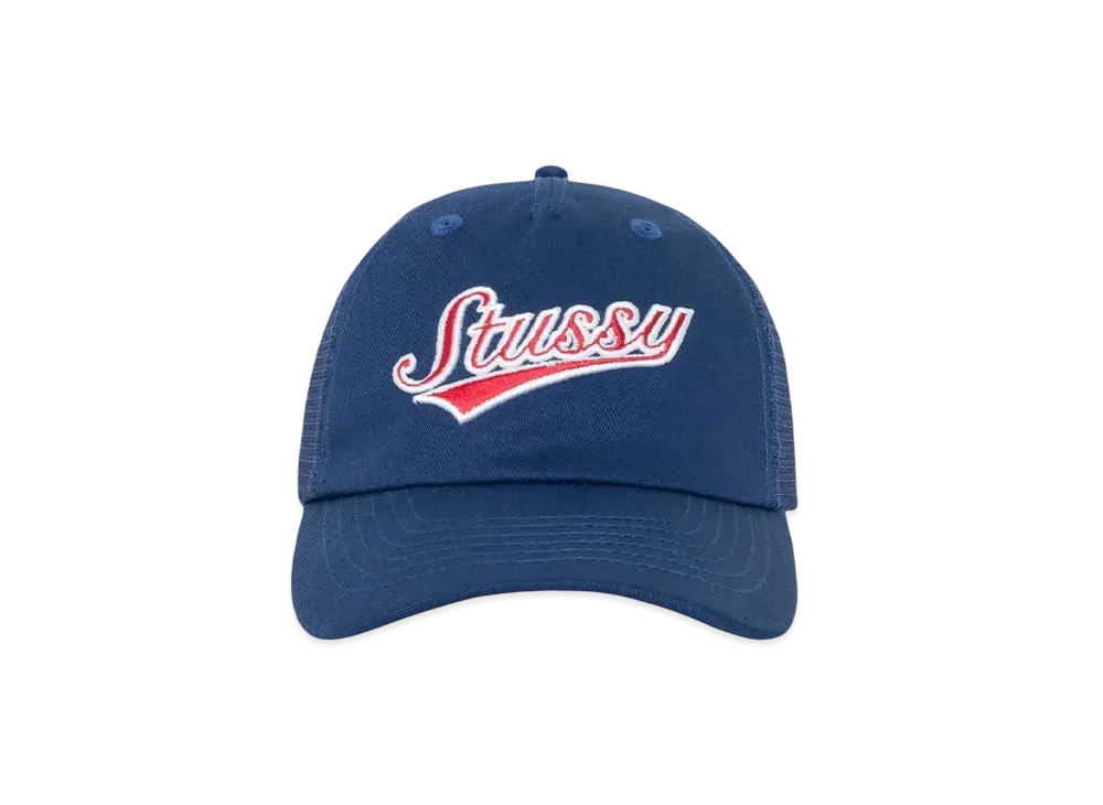 Stussy Low Profile Athletic Trucker Snapback "Light Navy"