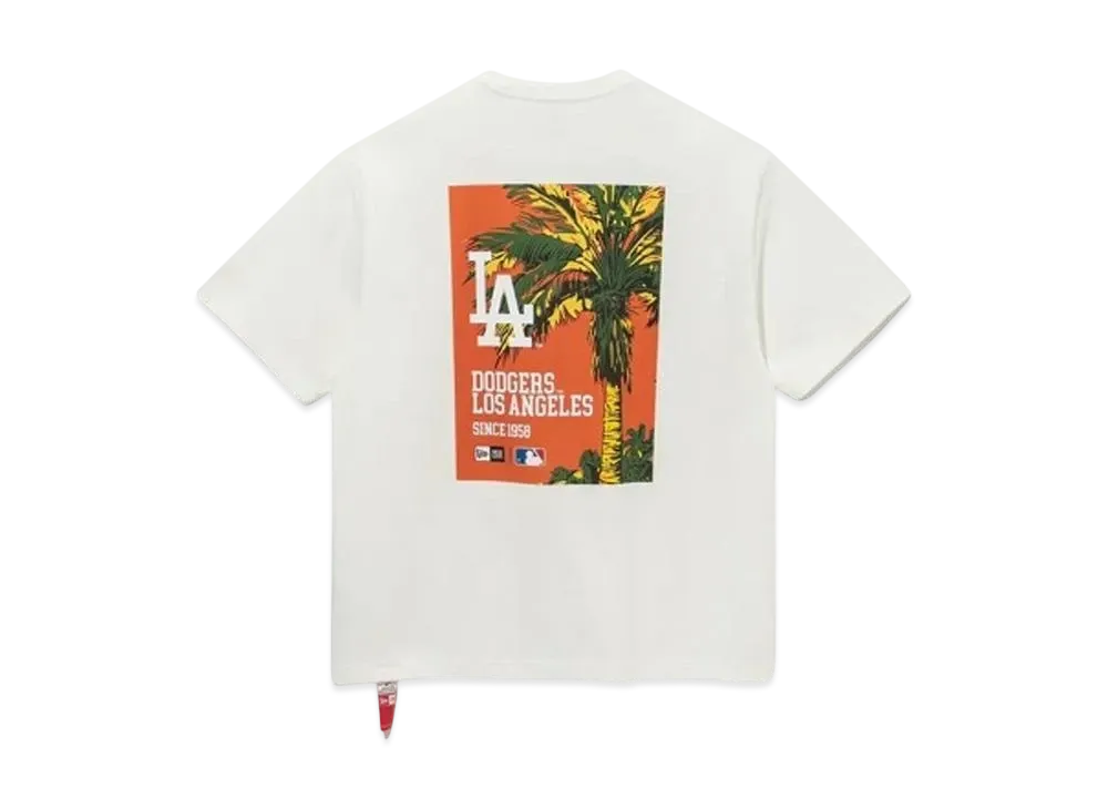 NEW ERA Short Sleeve T-shirt MLB Apparel Los Angeles Dodgers Poster Logo "Off White"