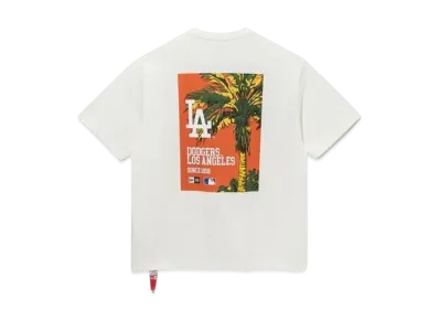 NEW ERA Short Sleeve T-shirt MLB Apparel Los Angeles Dodgers Poster Logo "Off White"