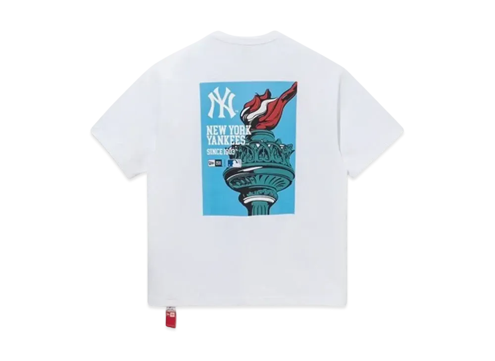 NEW ERA Short Sleeve T-shirt MLB Apparel New York Yankees Poster Logo "White"